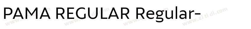 PAMA REGULAR Regular字体转换
